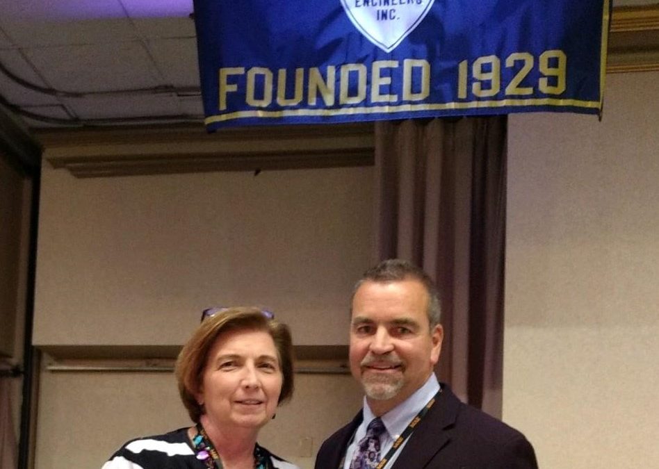 Jo Ellen Sines and David Ferrara, incoming and outgoing presidents of Maryland Association of Engineers